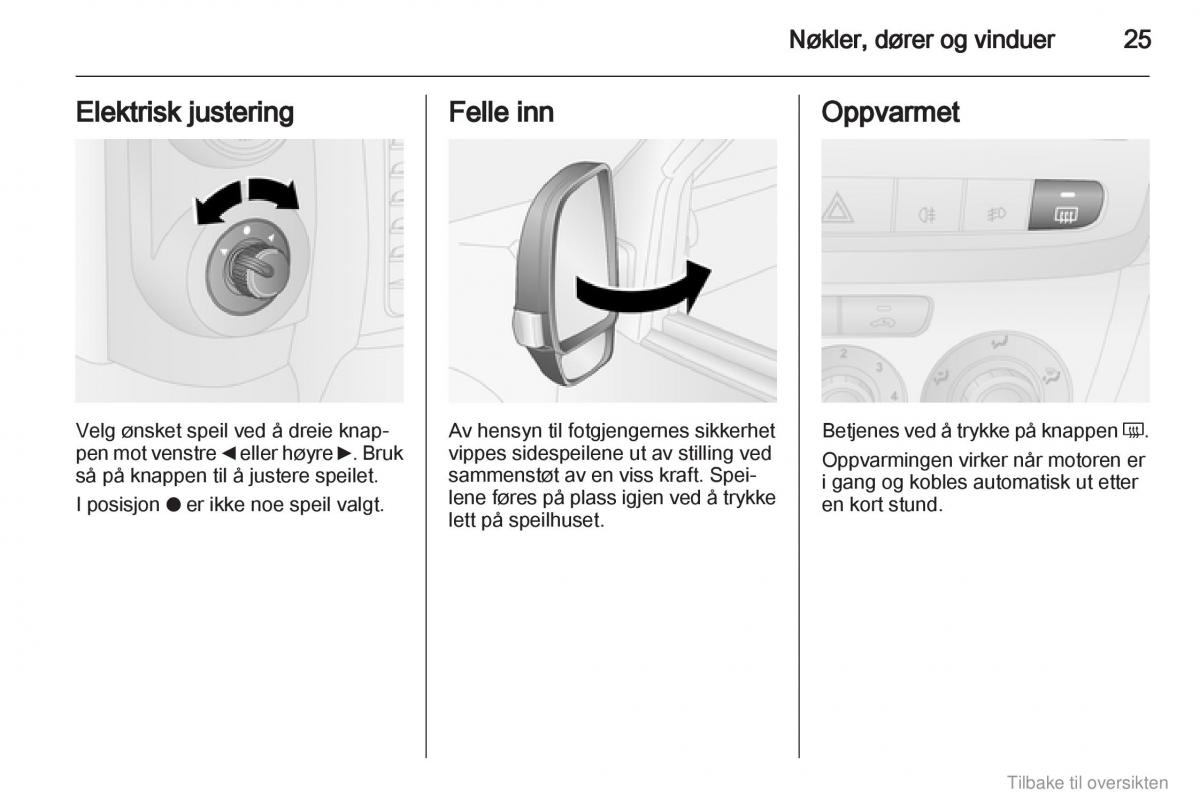 Opel Combo D bruksanvisningen / page 26