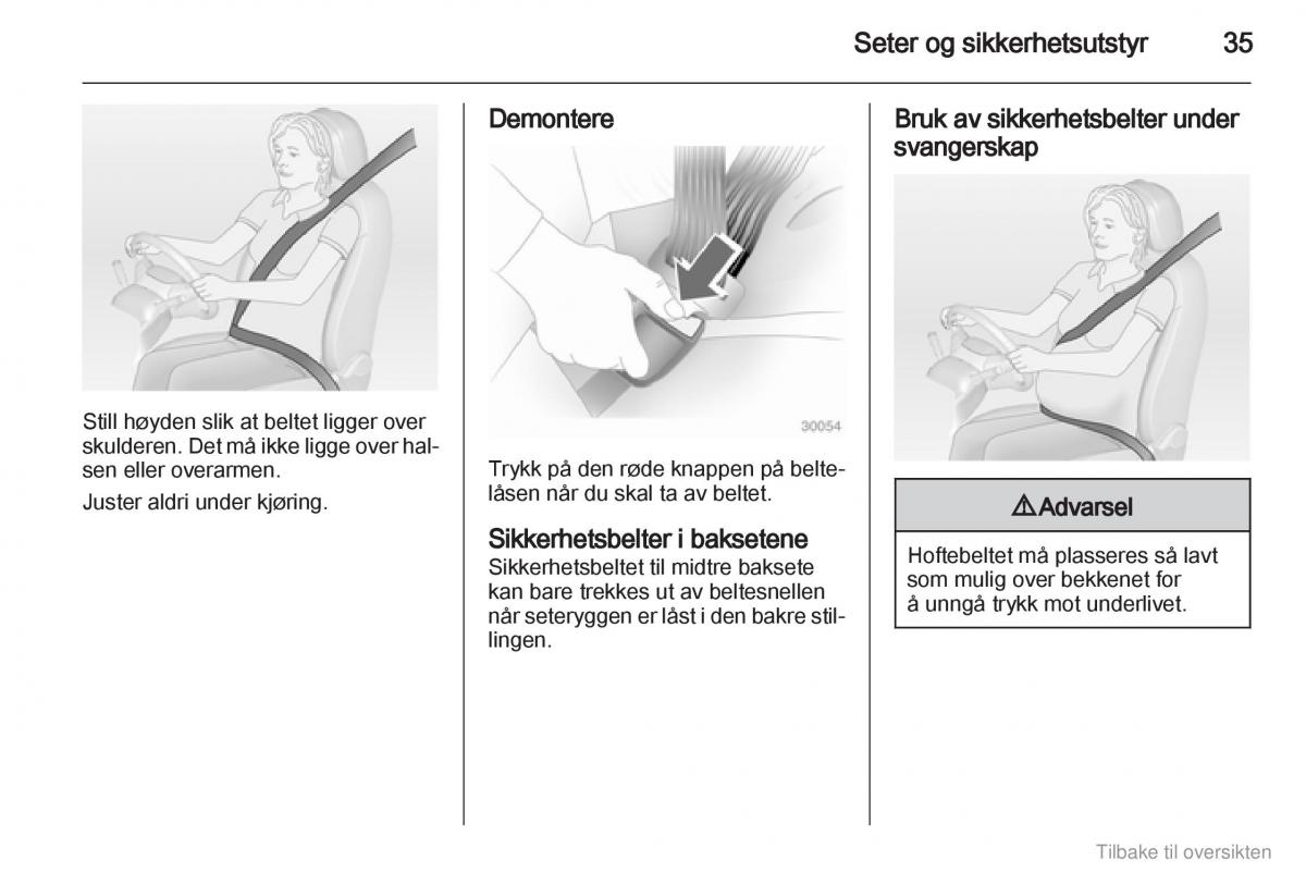 Opel Combo D bruksanvisningen / page 36