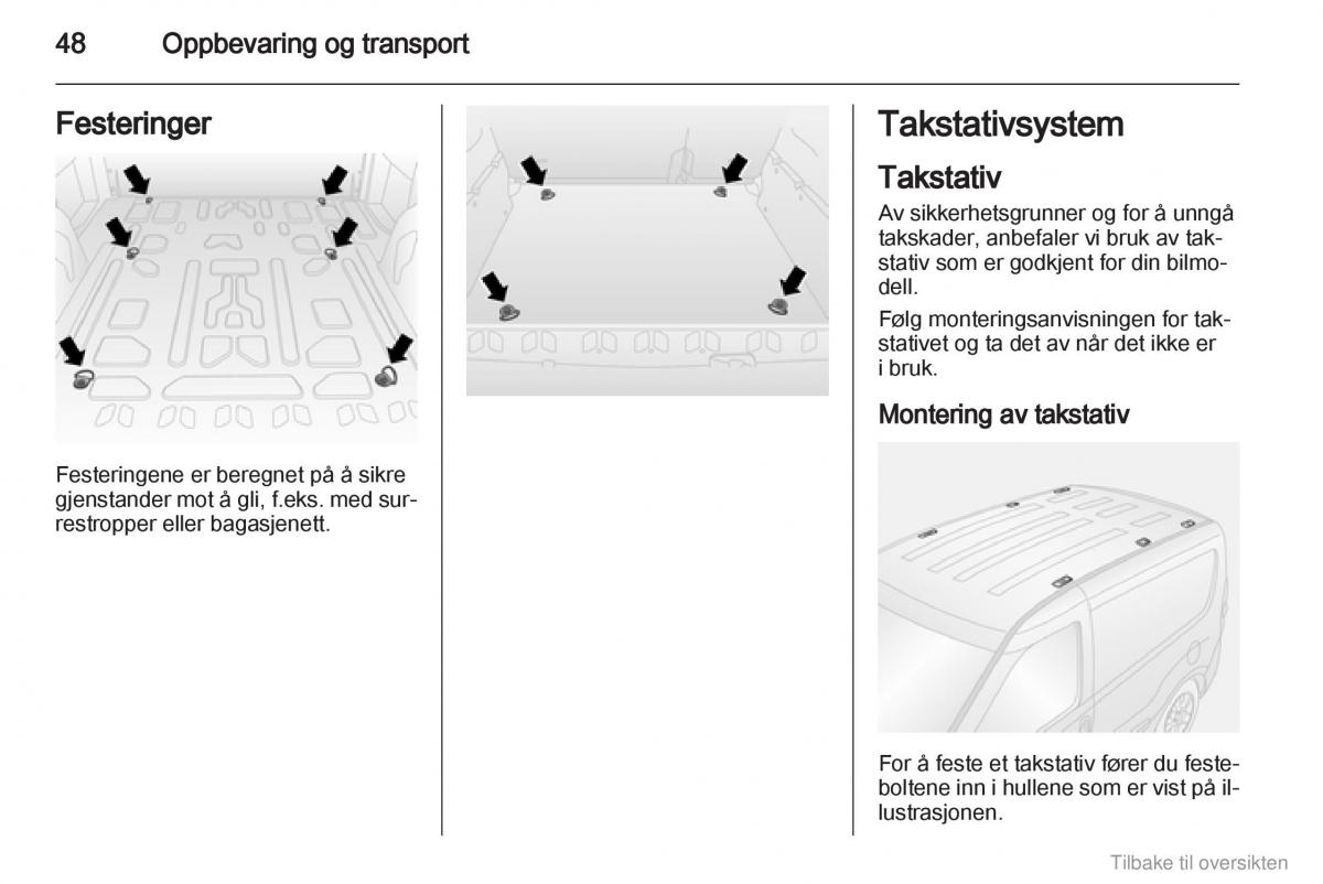 Opel Combo D bruksanvisningen / page 49