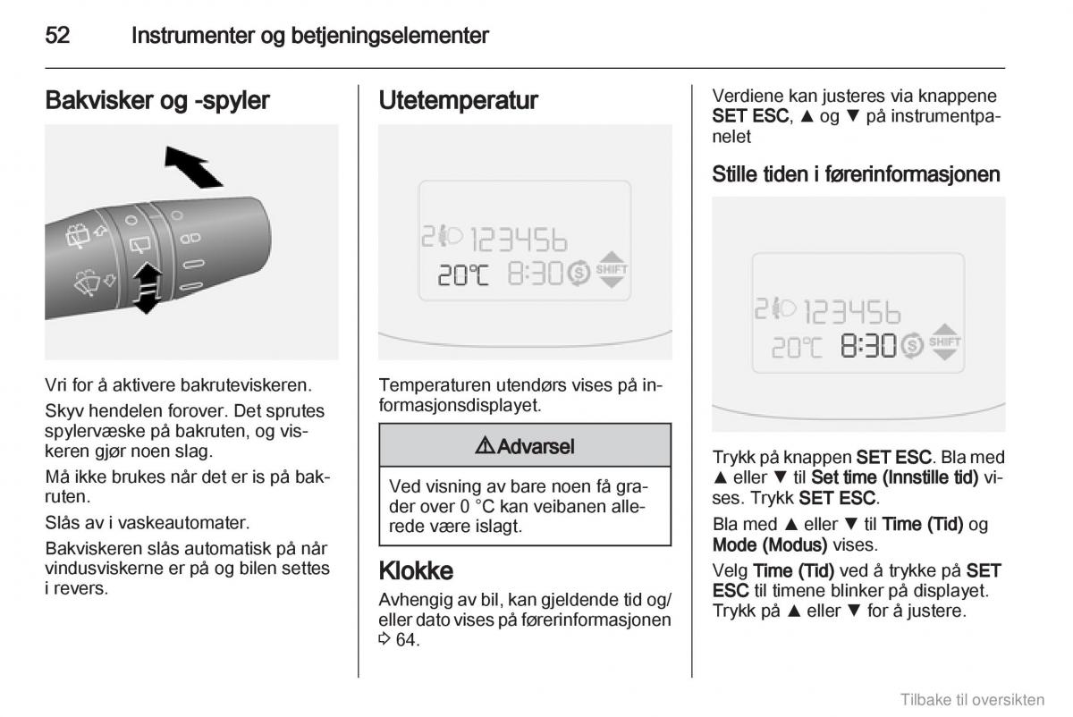 Opel Combo D bruksanvisningen / page 53