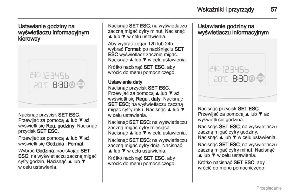 Opel Combo D instrukcja obslugi / page 58