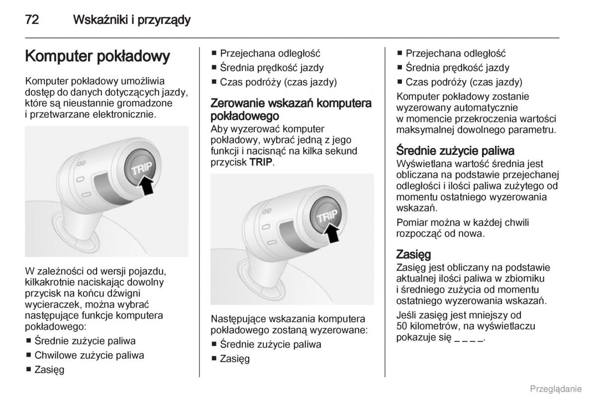 Opel Combo D instrukcja obslugi / page 73