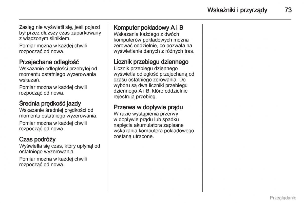 Opel Combo D instrukcja obslugi / page 74