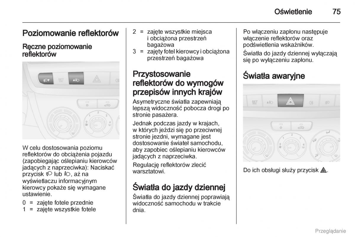 Opel Combo D instrukcja obslugi / page 76