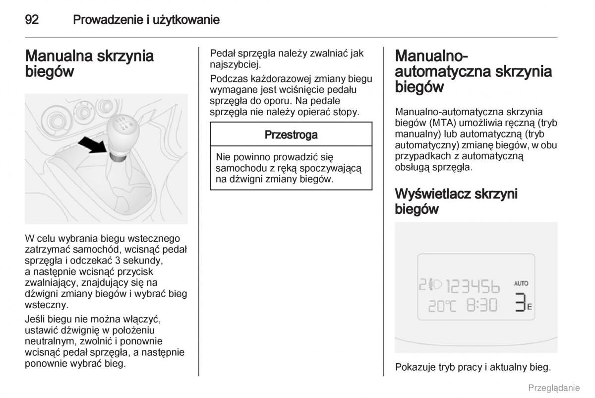 Opel Combo D instrukcja obslugi / page 93