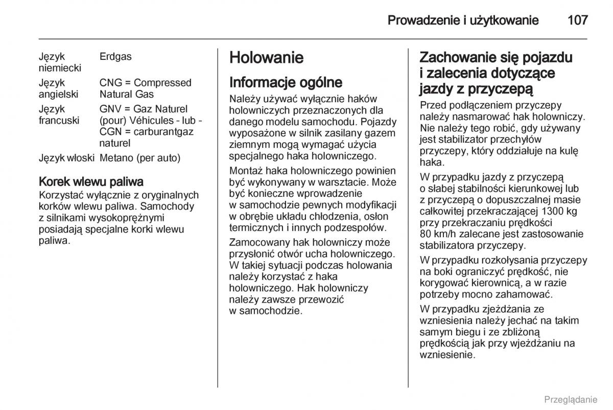 Opel Combo D instrukcja obslugi / page 108