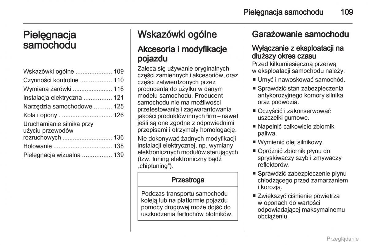 Opel Combo D instrukcja obslugi / page 110