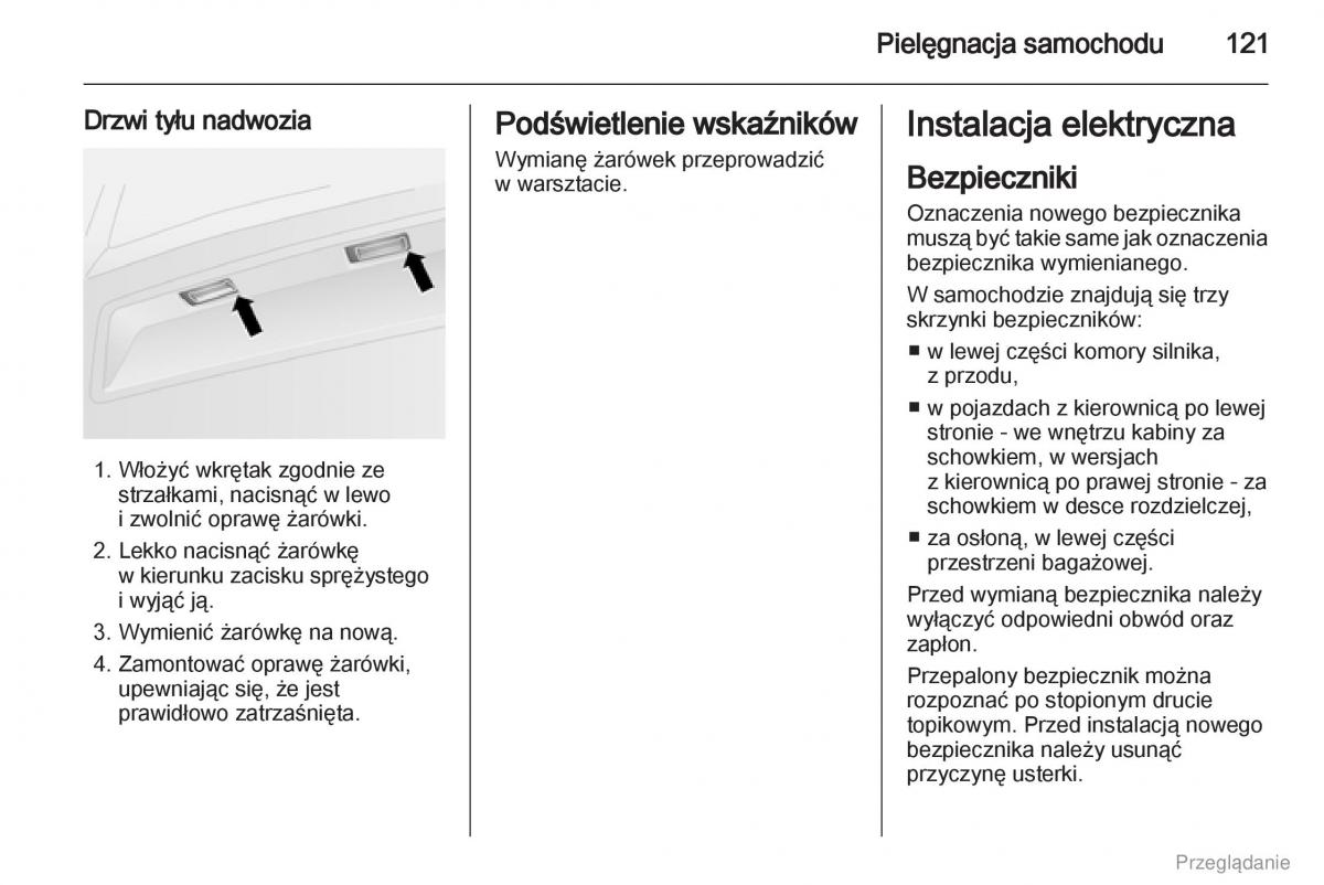 Opel Combo D instrukcja obslugi / page 122