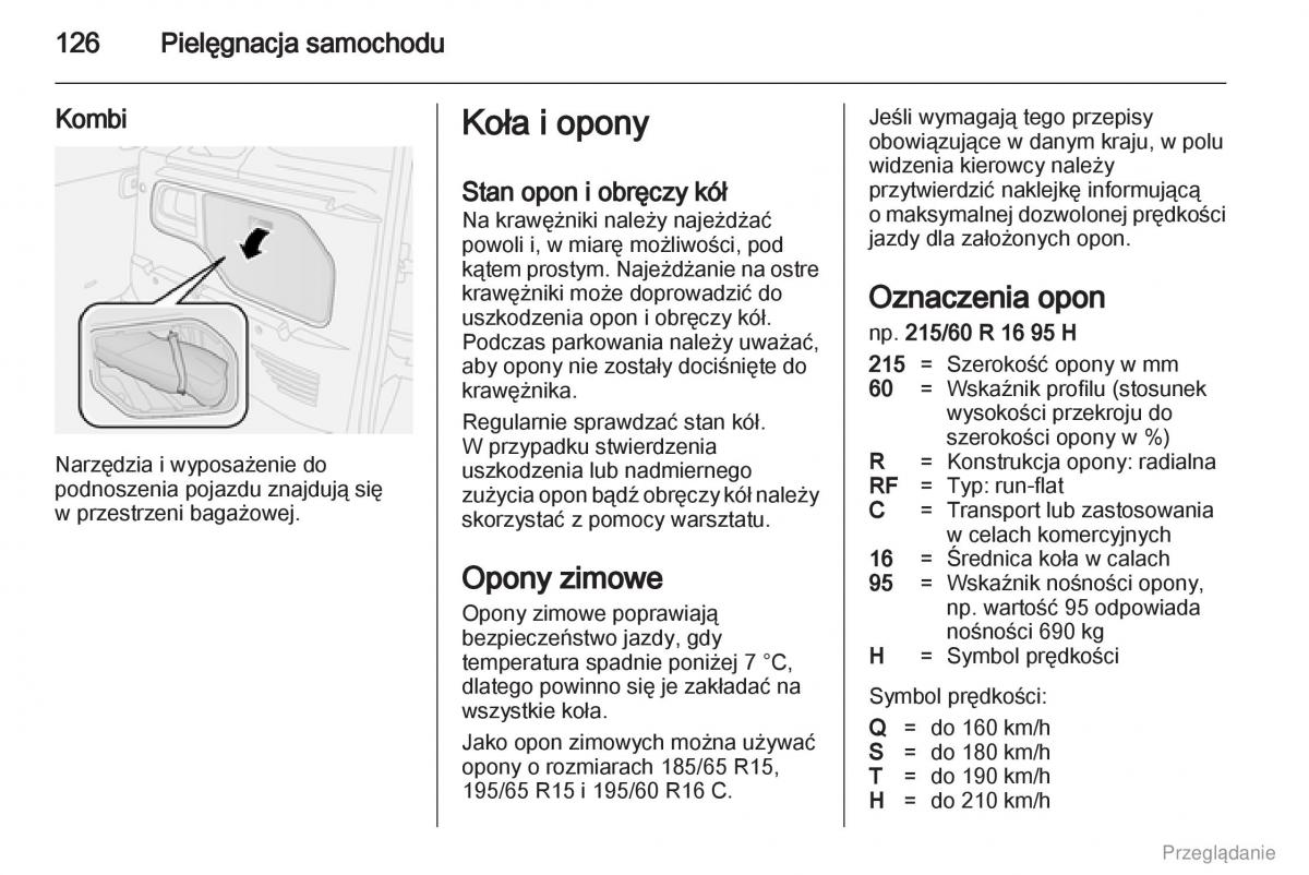 Opel Combo D instrukcja obslugi / page 127