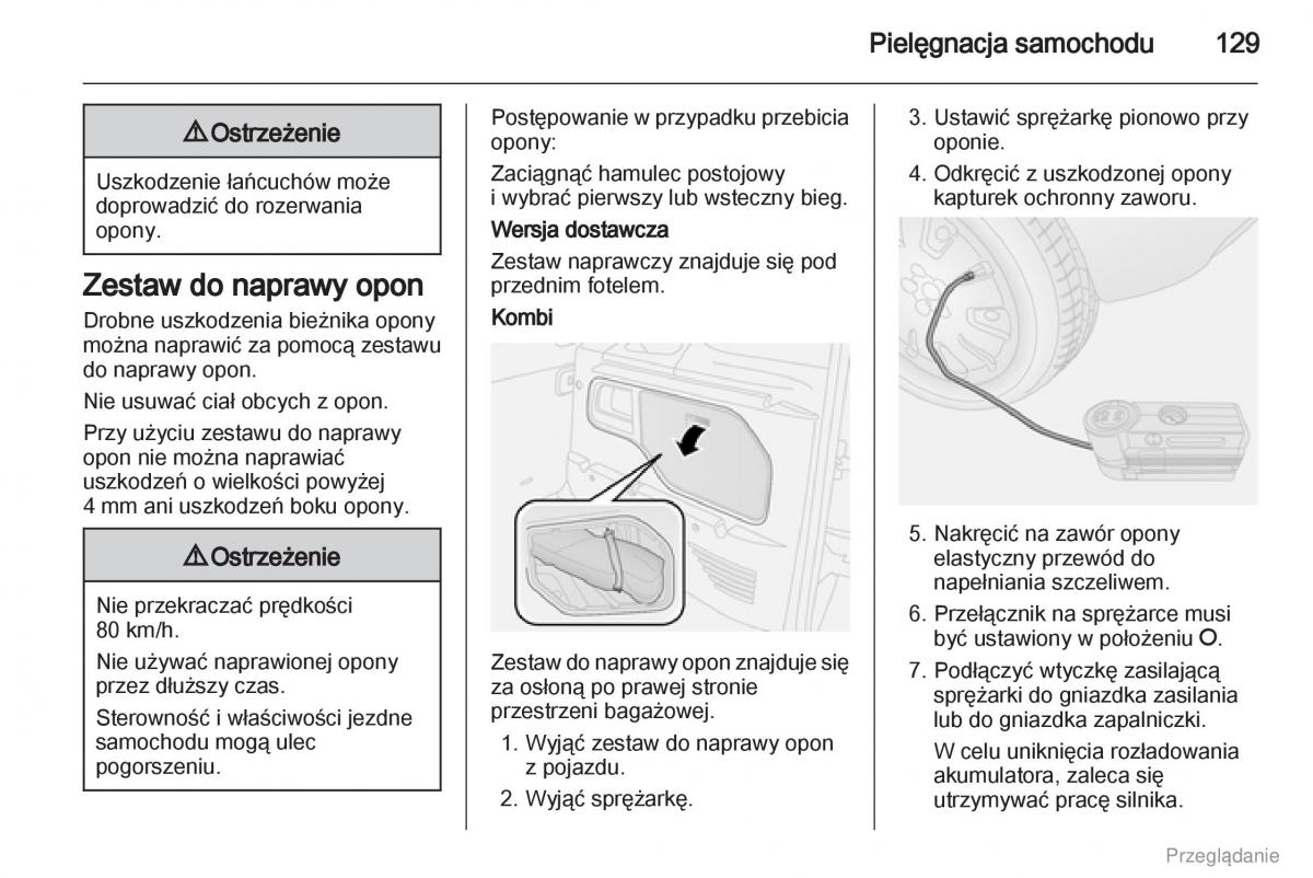 Opel Combo D instrukcja obslugi / page 130