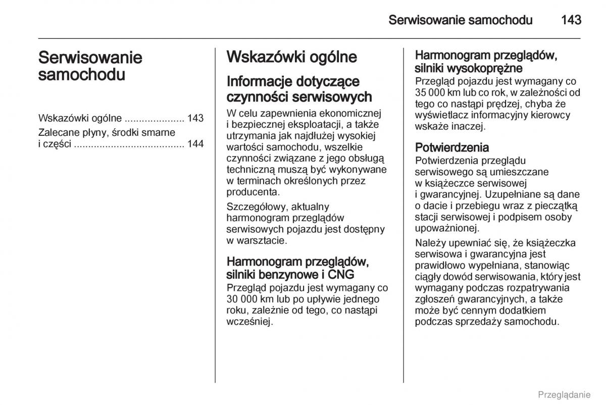 Opel Combo D instrukcja obslugi / page 144