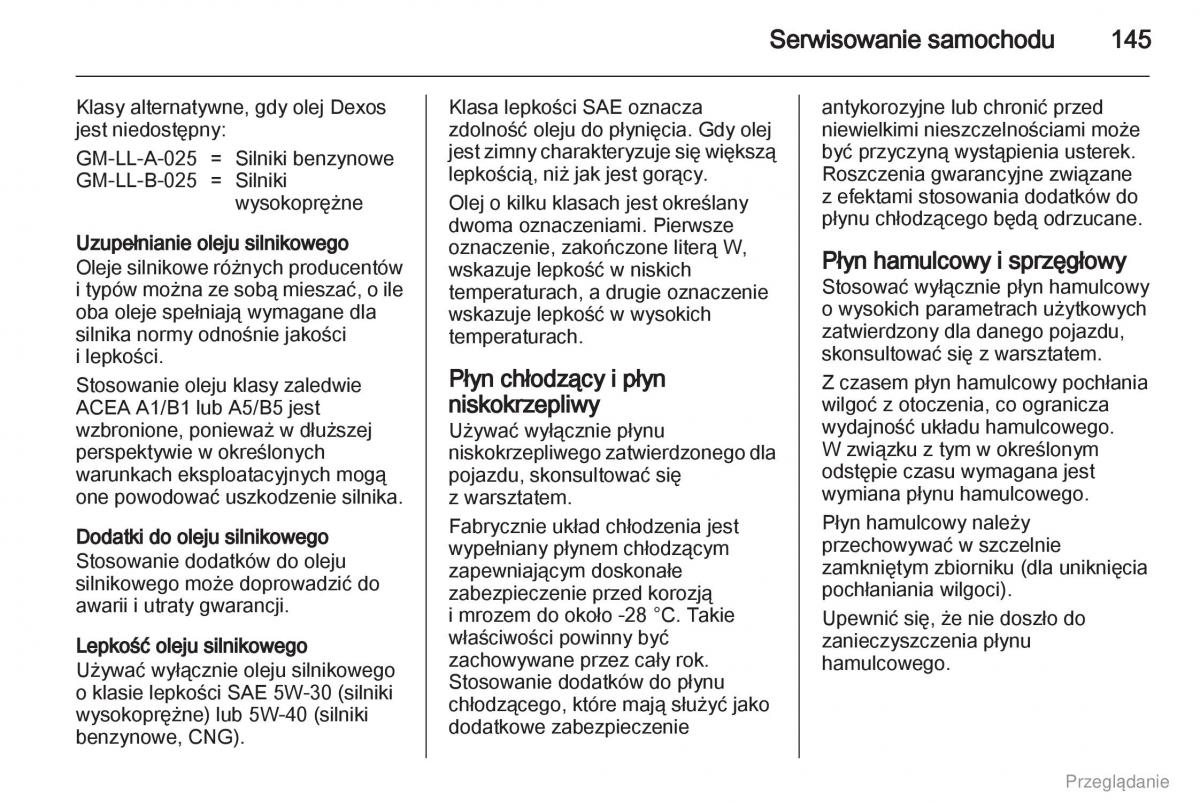 Opel Combo D instrukcja obslugi / page 146