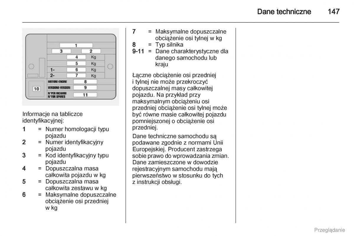 Opel Combo D instrukcja obslugi / page 148