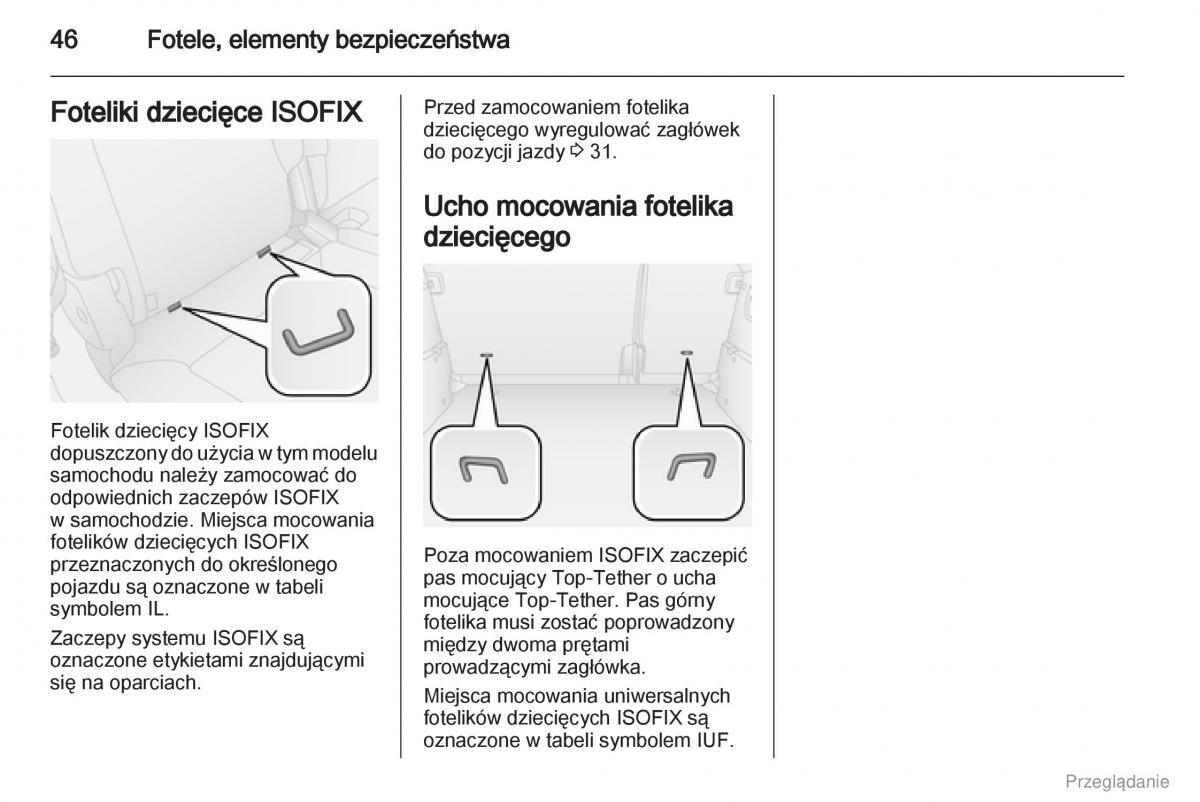 Opel Combo D instrukcja obslugi / page 47