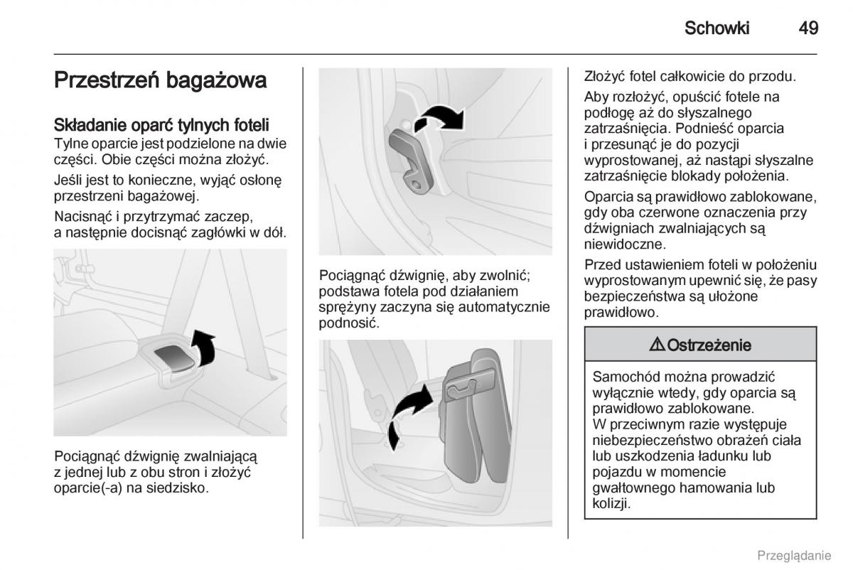 Opel Combo D instrukcja obslugi / page 50