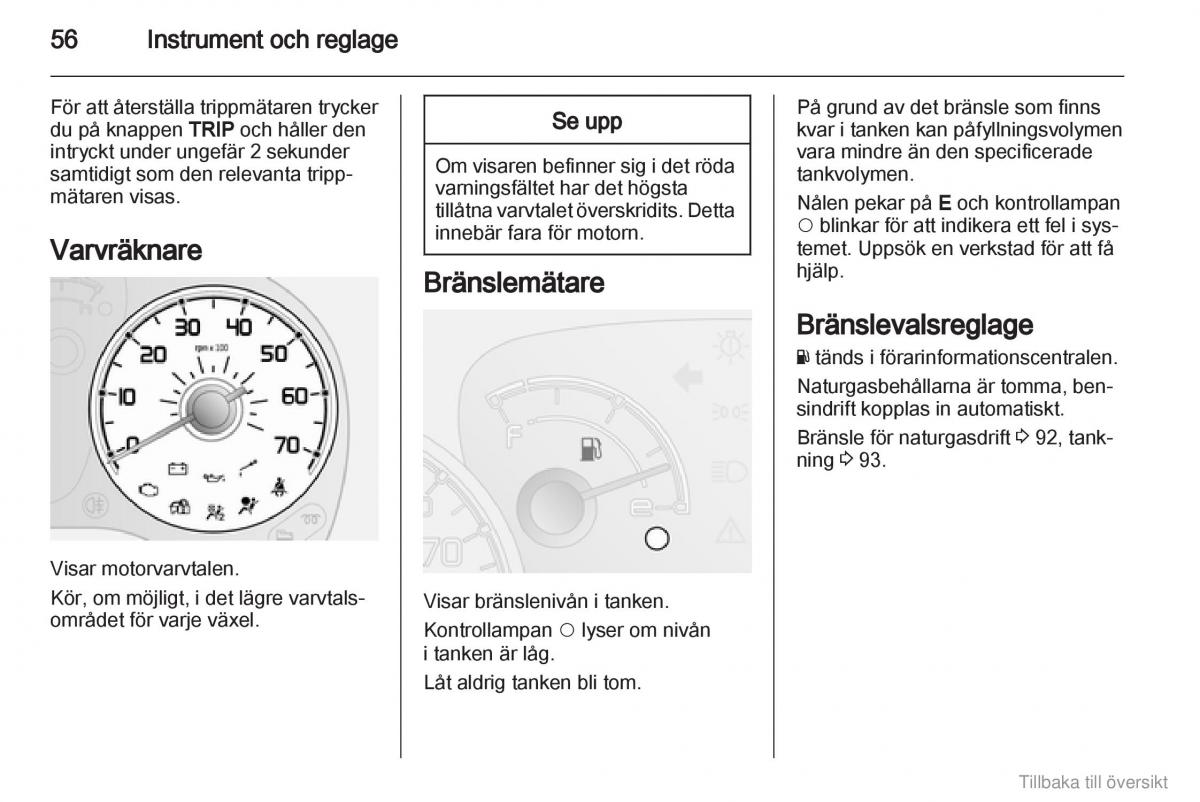 Opel Combo D instruktionsbok / page 57