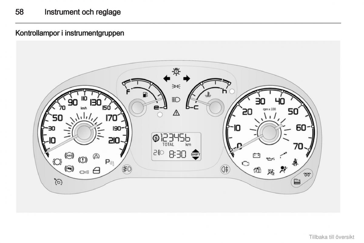 Opel Combo D instruktionsbok / page 59