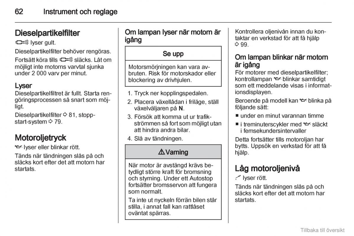 Opel Combo D instruktionsbok / page 63