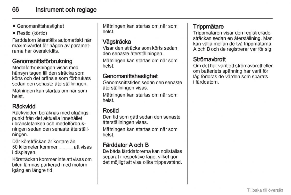 Opel Combo D instruktionsbok / page 67