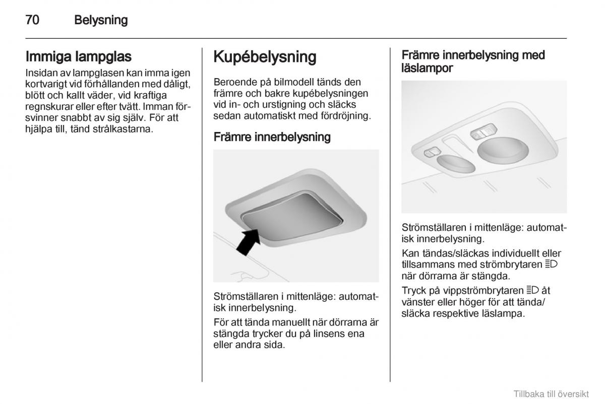 Opel Combo D instruktionsbok / page 71