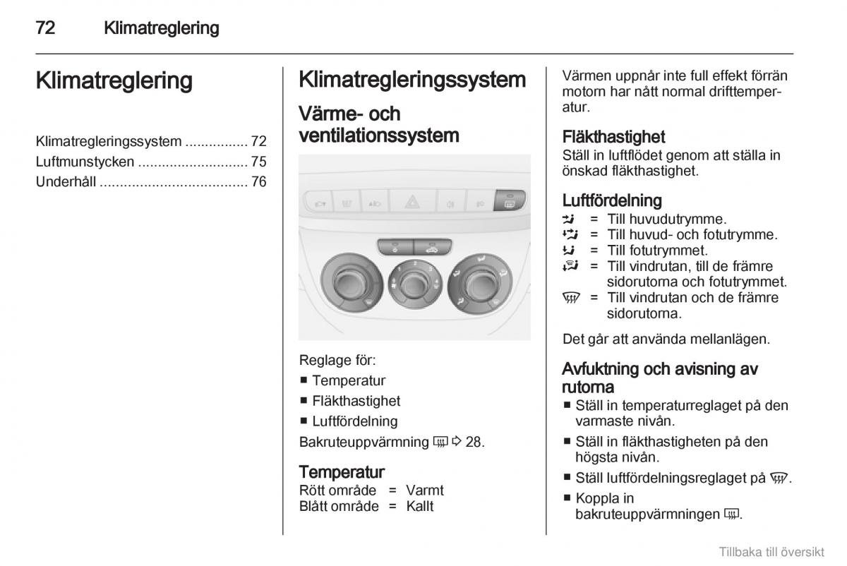 Opel Combo D instruktionsbok / page 73