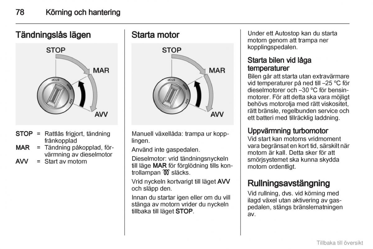 Opel Combo D instruktionsbok / page 79