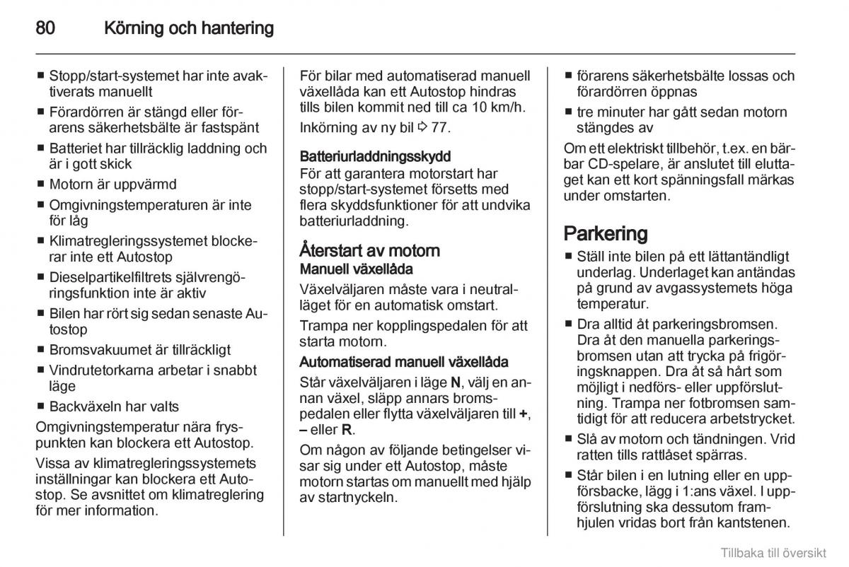 Opel Combo D instruktionsbok / page 81