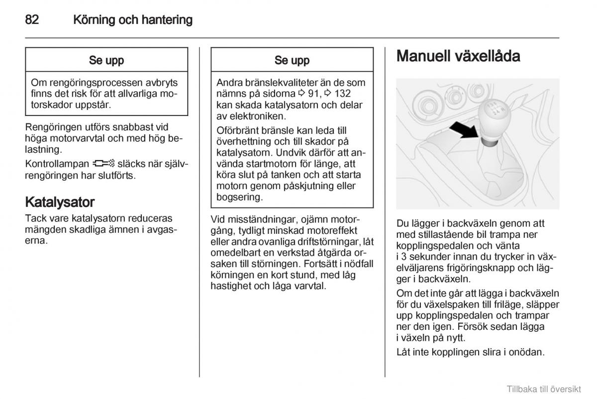 Opel Combo D instruktionsbok / page 83