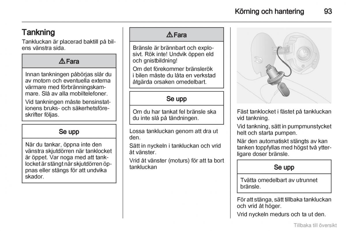 Opel Combo D instruktionsbok / page 94