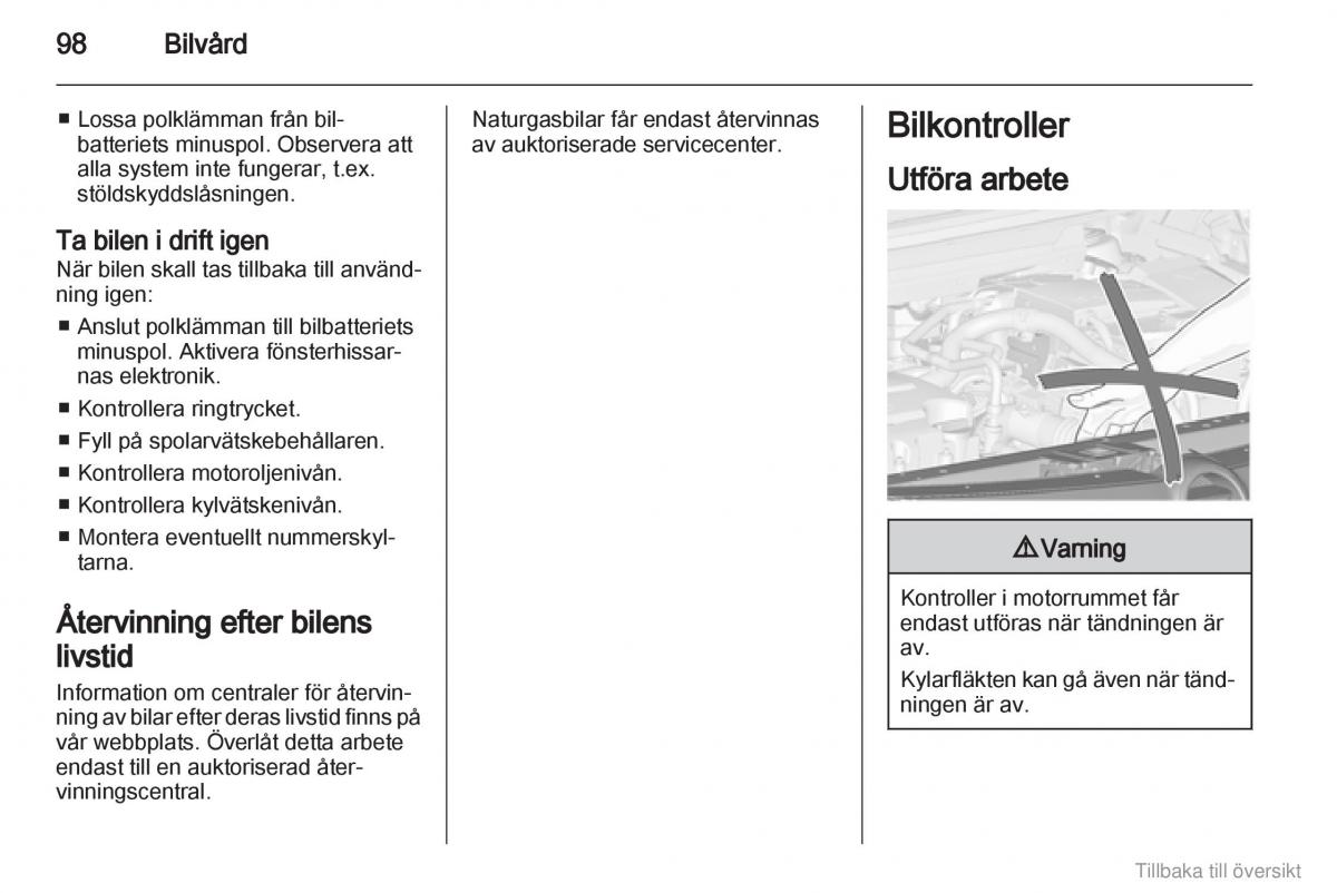 Opel Combo D instruktionsbok / page 99