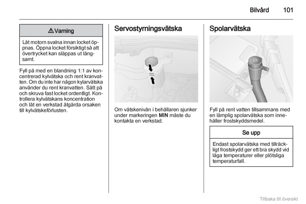 Opel Combo D instruktionsbok / page 102