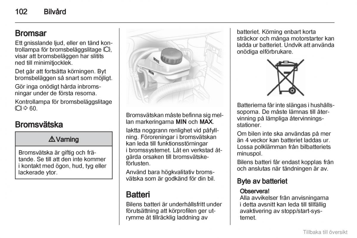 Opel Combo D instruktionsbok / page 103