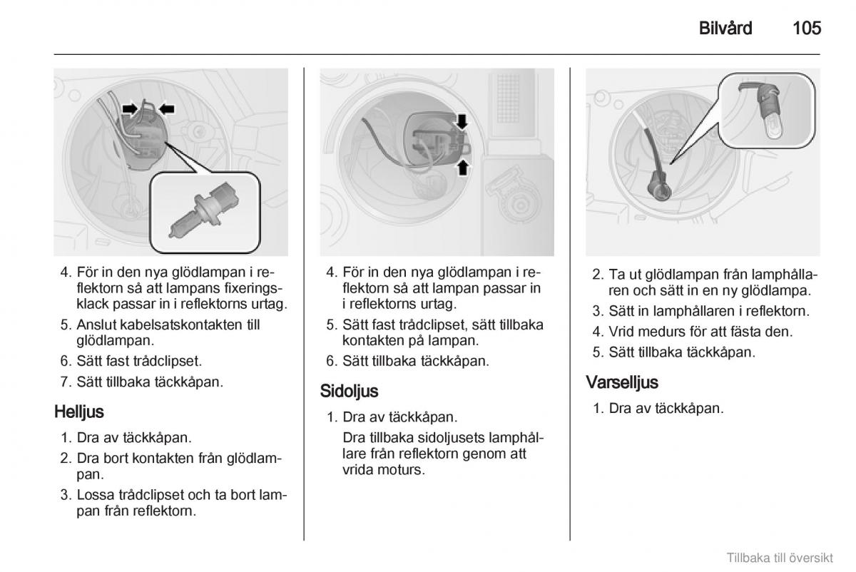 Opel Combo D instruktionsbok / page 106