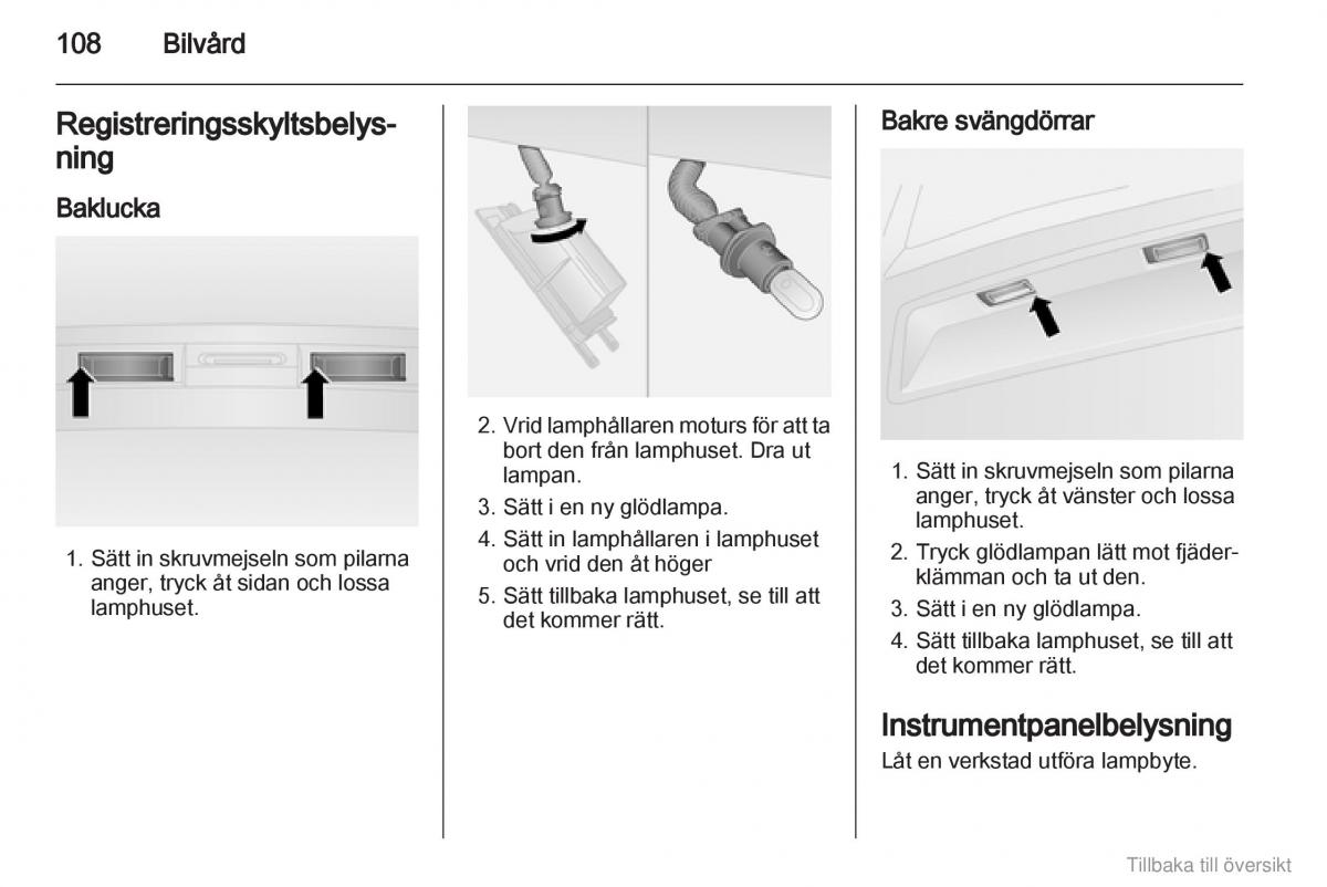 Opel Combo D instruktionsbok / page 109