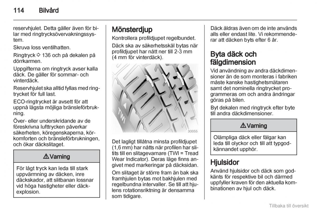 Opel Combo D instruktionsbok / page 115