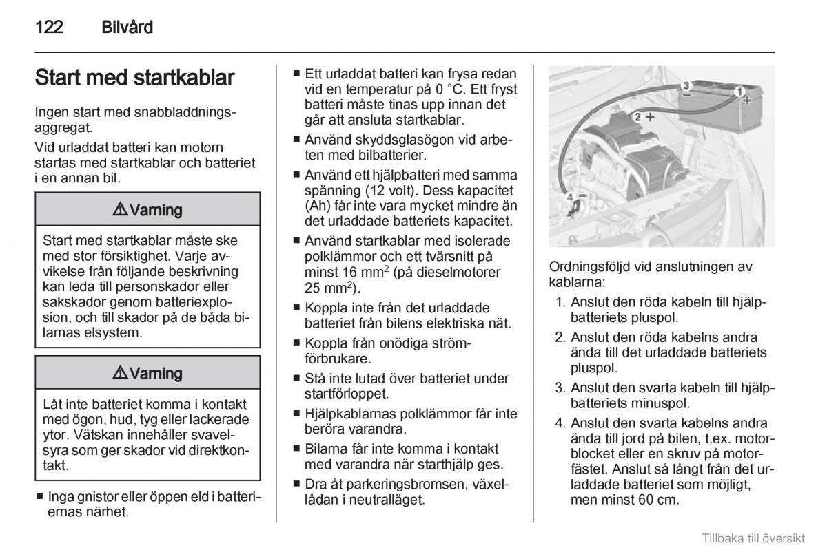 Opel Combo D instruktionsbok / page 123