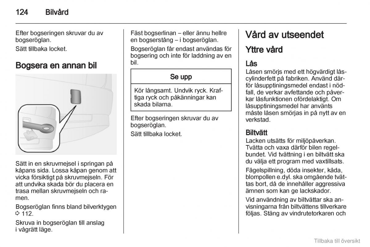 Opel Combo D instruktionsbok / page 125