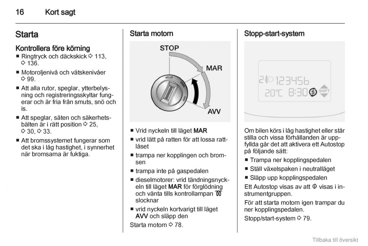 Opel Combo D instruktionsbok / page 17