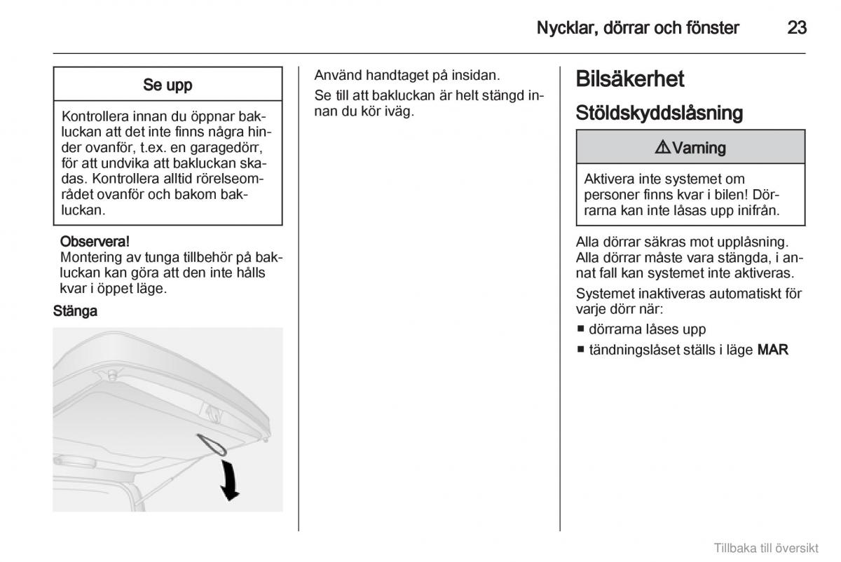 Opel Combo D instruktionsbok / page 24