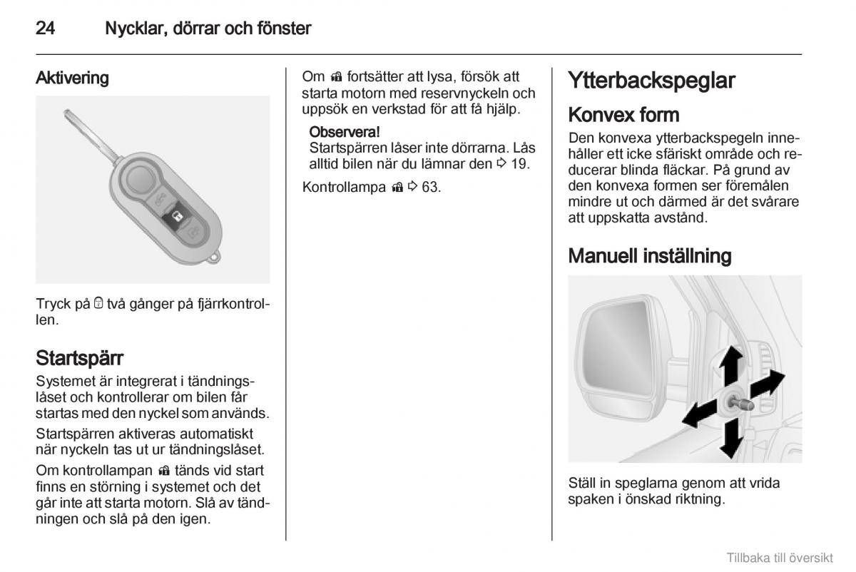 Opel Combo D instruktionsbok / page 25