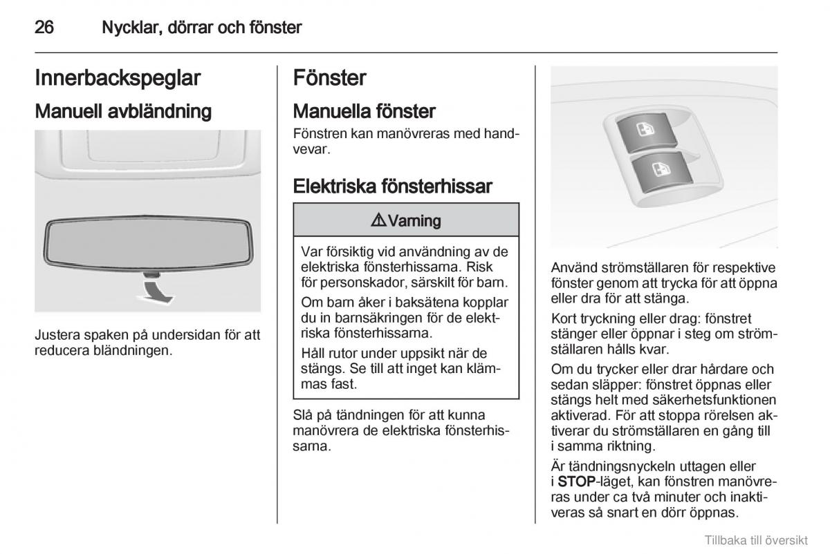 Opel Combo D instruktionsbok / page 27