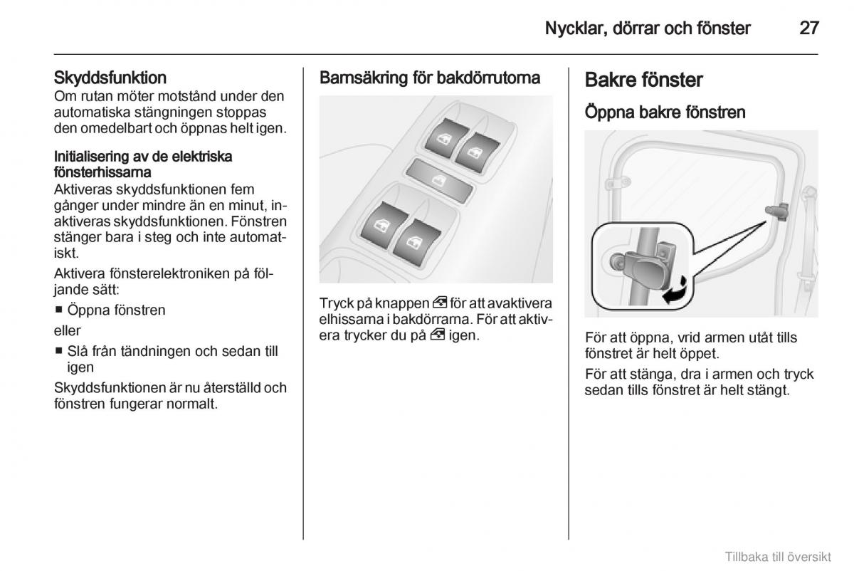 Opel Combo D instruktionsbok / page 28