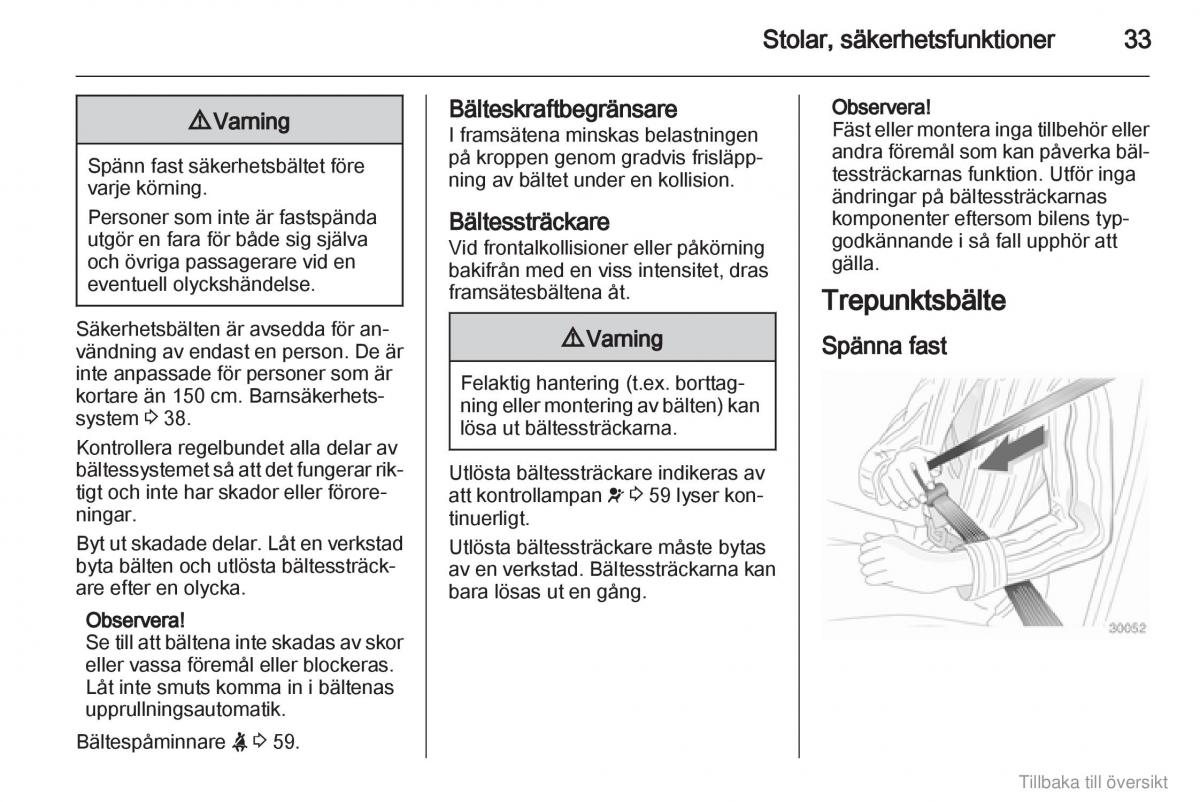 Opel Combo D instruktionsbok / page 34