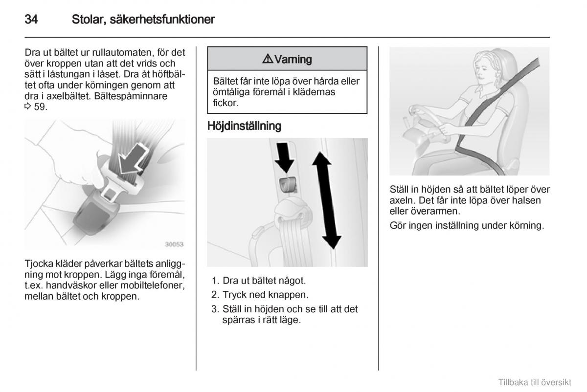 Opel Combo D instruktionsbok / page 35