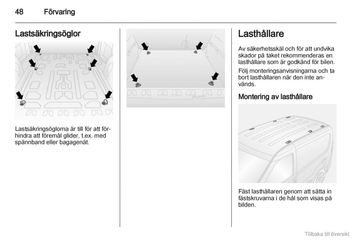 Opel Combo D instruktionsbok / page 49