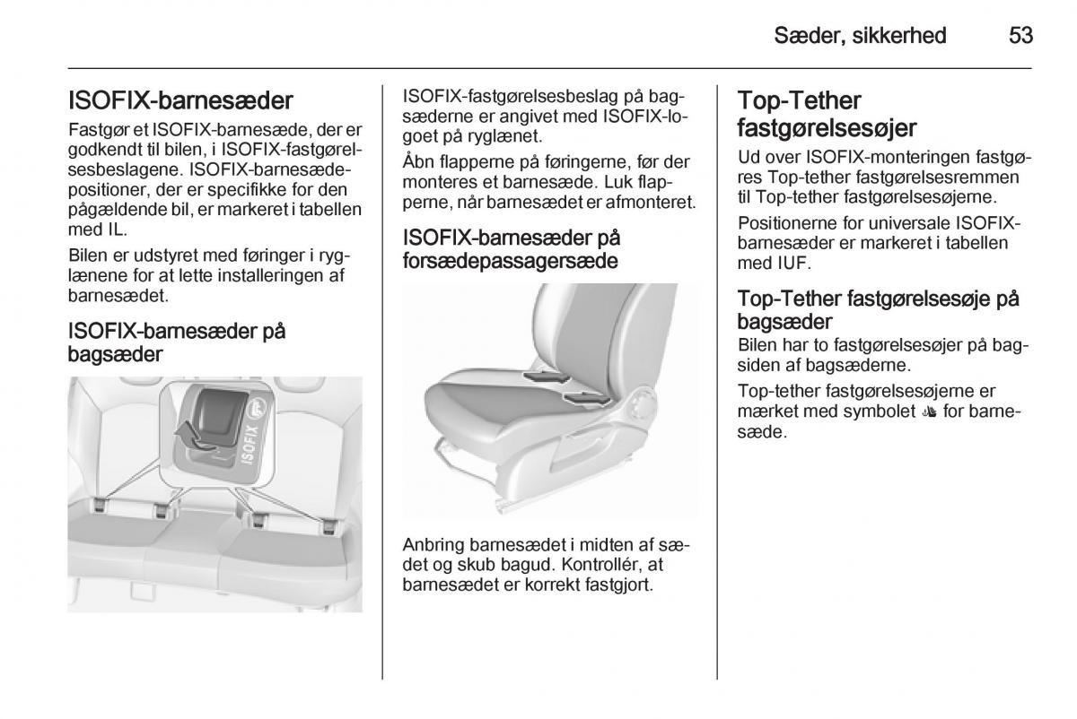 Opel Corsa D Bilens instruktionsbog / page 55