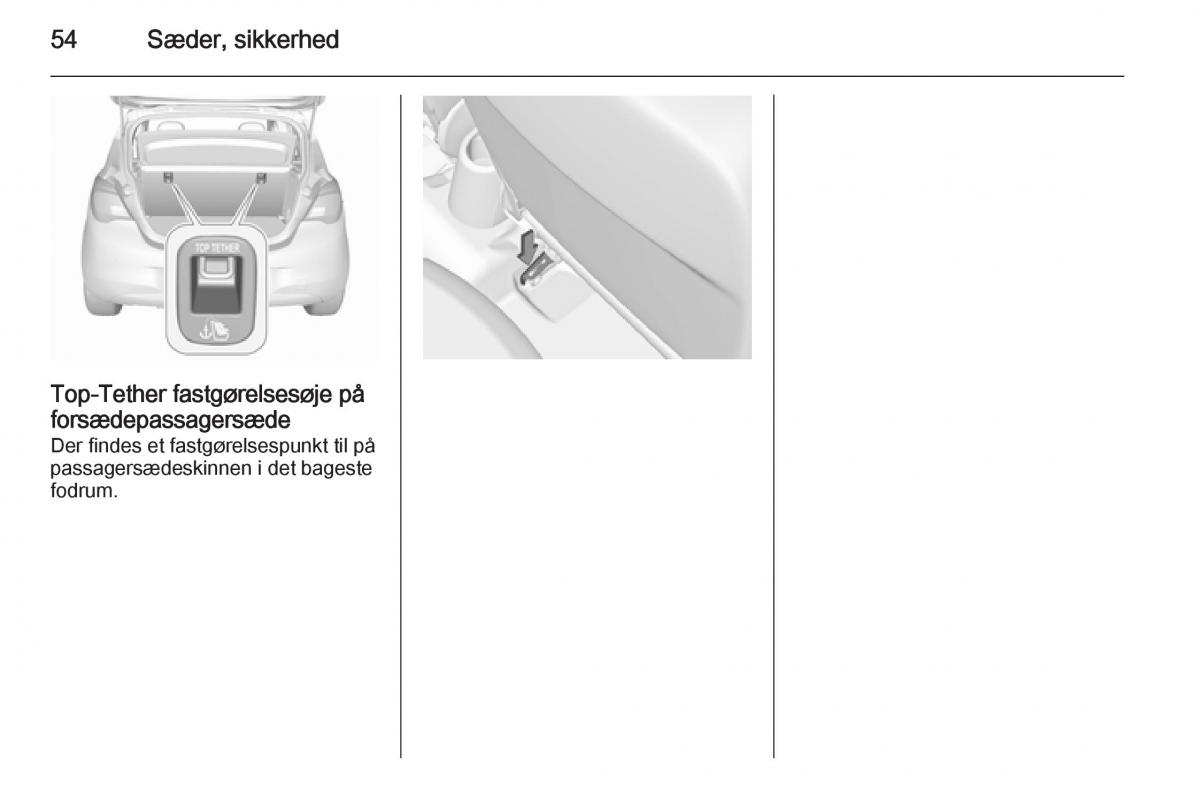 Opel Corsa D Bilens instruktionsbog / page 56