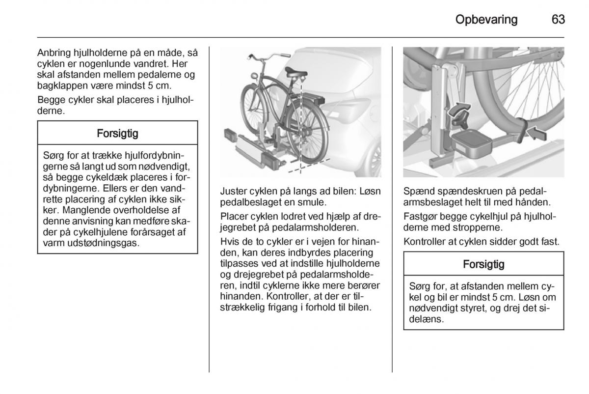 Opel Corsa D Bilens instruktionsbog / page 65