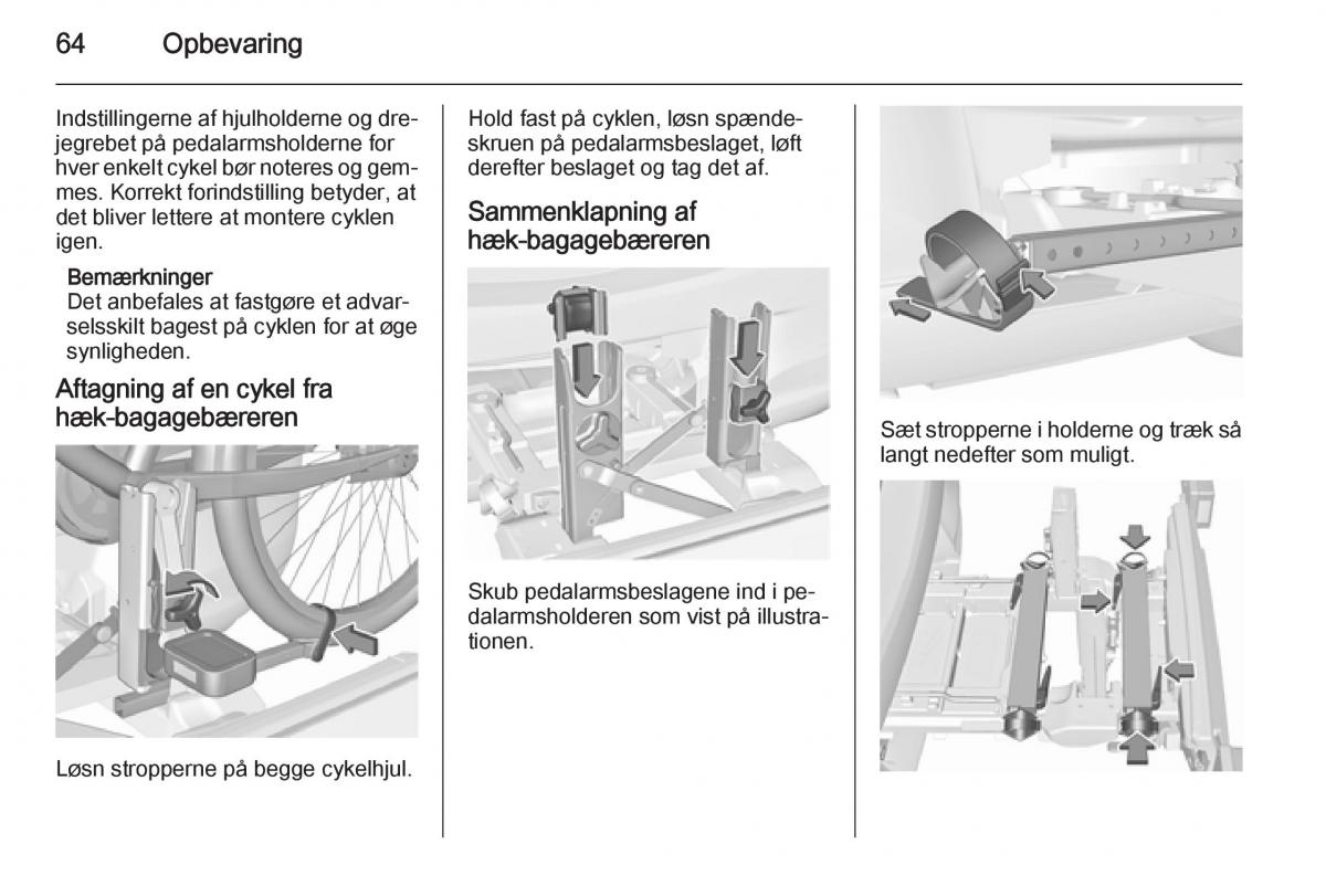 Opel Corsa D Bilens instruktionsbog / page 66