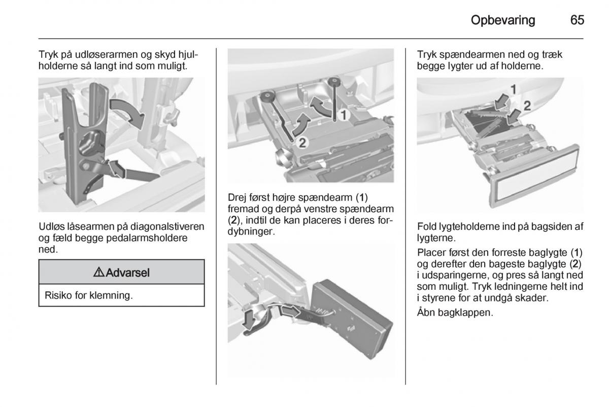 Opel Corsa D Bilens instruktionsbog / page 67